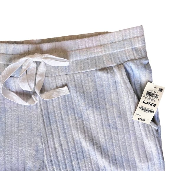 NWT Style & Co Super Soft Ribbed Fuzzy Joggers Light Blue Tie Dye Size XL - Picture 8 of 12
